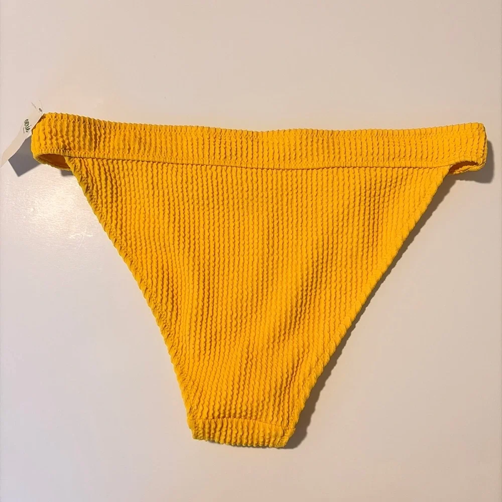 Aerie‎ Yellow Crinkle Bikini Bottom
